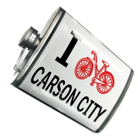 NEONBLOND Flask I Love Cycling City Carson City