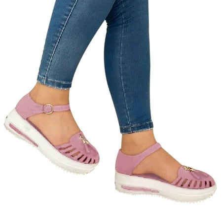 Women s Wedge Platform Sandals Shoes Round Toe Beach Flat Sandals Buckle Summer Shoes 38 Pink
Women s Wedge Platform Sandals Shoes Round Toe Beach Flat Sandals Buckle Summer Shoes 38 Pink