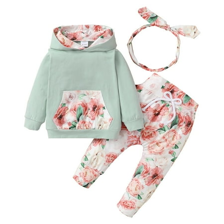 GWAABD Toddler Girl Summer Outfits Green Cotton Cotton Floral Print Hooded Long Sleeved Sweatshirt and Trousers Three Piece Set 100
GWAABD Toddler Girl Summer Outfits Green Cotton Cotton Floral Print Hooded Long Sleeved Sweatshirt and Trousers Three Piece Set 100