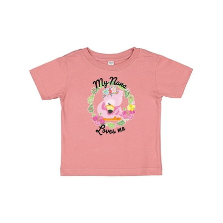 Inktastic Baby Flamingo My Nana Loves Me with Flower Wreath Gift Baby Boy or Baby Girl T-Shirt
Inktastic Baby Flamingo My Nana Loves Me with Flower Wreath Gift Baby Boy or Baby Girl T-Shirt