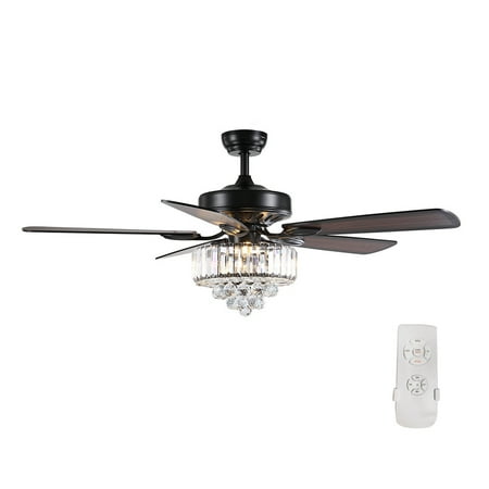 RLCEGAL 64W 52 Inch Chrome Color Chrome Plated 5 Leaves With Remote Control Black Trapezoidal Strip Colorless Transparent Crystal Fan Lamp Chandelier
RLCEGAL 64W 52 Inch Chrome Color Chrome Plated 5 Leaves With Remote Control Black Trapezoidal Strip Colorless Transparent Crystal Fan Lamp Chandelier