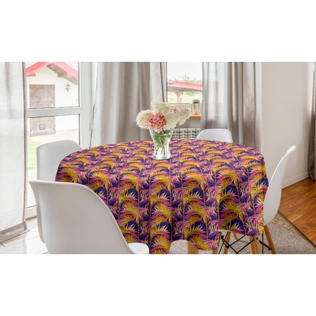 Tropical Round Tablecloth Botanical Aloha with Exotic Tree and Leafy Branches Circle Table Cloth Cover for Dining Room Kitchen Decor 60 Dark Lavender Marigold by Ambesonne
Tropical Round Tablecloth Botanical Aloha with Exotic Tree and Leafy Branches Circle Table Cloth Cover for Dining Room Kitchen Decor 60 Dark Lavender Marigold by Ambesonne