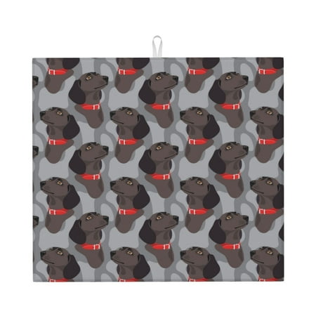 Dish Drying Mats for Kitchen Counter - Cute puppy black A 16x18In Anti-Slip Absorbent Microfiber Drying Mat for Kitchen Counter Mat Dish Rack Mat with Hanging Loop
Dish Drying Mats for Kitchen Counter - Cute puppy black A 16x18In Anti-Slip Absorbent Microfiber Drying Mat for Kitchen Counter Mat Dish Rack Mat with Hanging Loop