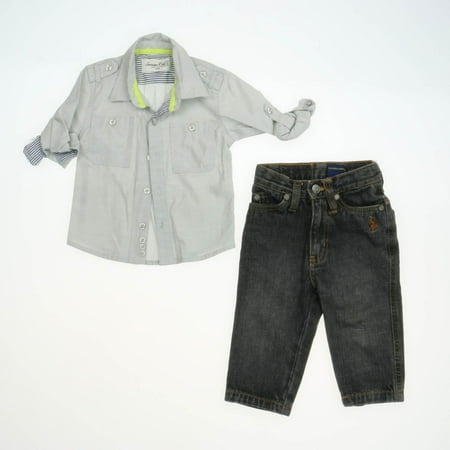 Pre-owned US. Polo Assn. | Sovereign Code Boys Grey Apparel Sets size: 12M