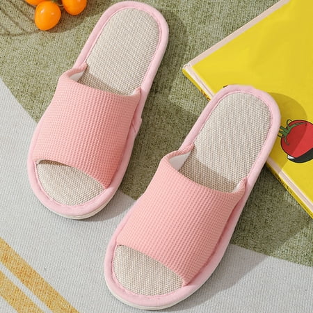 HAOTAGS Womens Mens Casual House Slippers Breathable Indoor Slippers Slip-on Open Toe Home Shoes Pink Size 4.5
HAOTAGS Womens Mens Casual House Slippers Breathable Indoor Slippers Slip-on Open Toe Home Shoes Pink Size 4.5