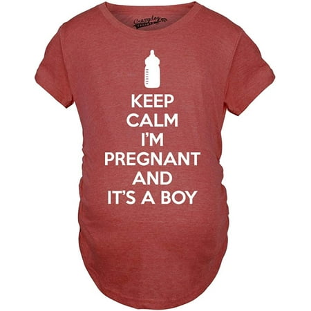 Maternity Keep Calm Im Pregnant and Its a Boy Shirt Funny Pregnancy Announcement Red X-Large
Maternity Keep Calm Im Pregnant and Its a Boy Shirt Funny Pregnancy Announcement Red X-Large