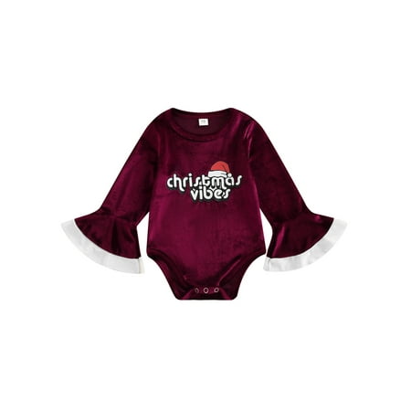 Bagilaanoe Newborn Baby Girl Christmas Velvet Rompers Letter Bell/Hat Print Long Bell Sleeve Bodysuit 3M 6M 12M 18M 24M Infant One Piece Jumpsuit
Bagilaanoe Newborn Baby Girl Christmas Velvet Rompers Letter Bell/Hat Print Long Bell Sleeve Bodysuit 3M 6M 12M 18M 24M Infant One Piece Jumpsuit