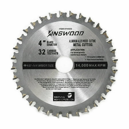 Kinswood Circular Saw Blade Universal Fit 4 32T For Metal Aluminum Steel&Wood