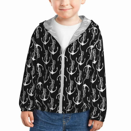 Sun Hoodie for Kids Anchor chain white black cool Long Sleeve Swim Fishing Shirts Sun Protection Zip Up Jacket Clothing Athletic Hoodie
Sun Hoodie for Kids Anchor chain white black cool Long Sleeve Swim Fishing Shirts Sun Protection Zip Up Jacket Clothing Athletic Hoodie