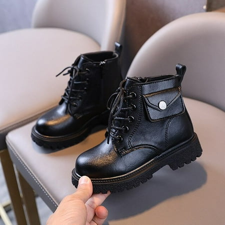 DancePeanut Children Fashion Leather Shoes for Girls Ankle Boots Baby Boys Short Boots 1-6 Years Kids Leather Fashion Boots 21-30