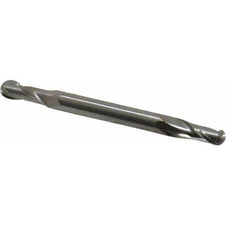 Made in USA 3/16 Diam 1/2 LOC 2 Flute Cobalt Ball End Mill