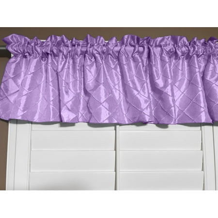 pintuck taffeta window valance 52 wide lavender