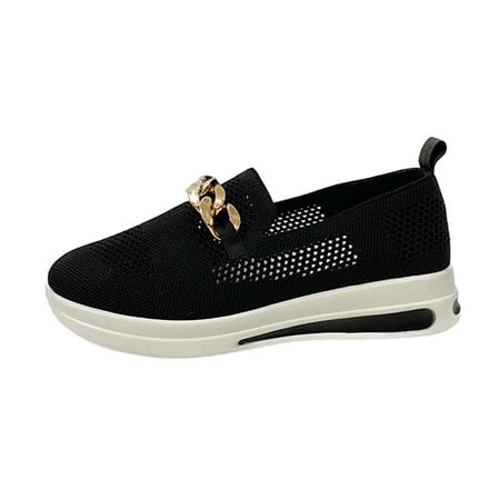 SEMIMAY Ladies Fashion Solid Color Mesh Metal Chain Decorative Thick Soled Casual Sneakers Black
SEMIMAY Ladies Fashion Solid Color Mesh Metal Chain Decorative Thick Soled Casual Sneakers Black
