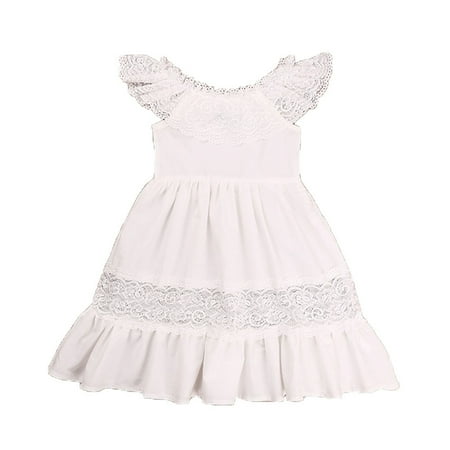 Chaoren Dress Lace Stitching Loose Children Girls Ruffle Hem Loose Dress for Vacation
Chaoren Dress Lace Stitching Loose Children Girls Ruffle Hem Loose Dress for Vacation