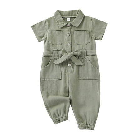 Rovga Kids Girls Baby Toddler Bodysuits Short Sleeve Solid Color Jeans Jumpsuit Fashion Outwear For Children Clothes
Rovga Kids Girls Baby Toddler Bodysuits Short Sleeve Solid Color Jeans Jumpsuit Fashion Outwear For Children Clothes