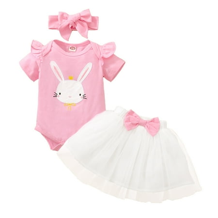 KIMI BEAR Infant Girls Dress 6 Months Infant Girls Spring Summer Dress 12 Months Infant Girls Cute Bunny Pattern Romper Top + Tulle Pleated Skirt + Headband 3PC Sets Pink
KIMI BEAR Infant Girls Dress 6 Months Infant Girls Spring Summer Dress 12 Months Infant Girls Cute Bunny Pattern Romper Top + Tulle Pleated Skirt + Headband 3PC Sets Pink