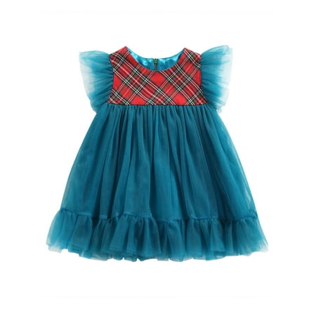 Sunisery Christmas Kids Baby Girls Princess Dress Outfits Plaid Lace Patchwork Ruffle Sleeve Tutu Dress Blue 2-3 Years
Sunisery Christmas Kids Baby Girls Princess Dress Outfits Plaid Lace Patchwork Ruffle Sleeve Tutu Dress Blue 2-3 Years