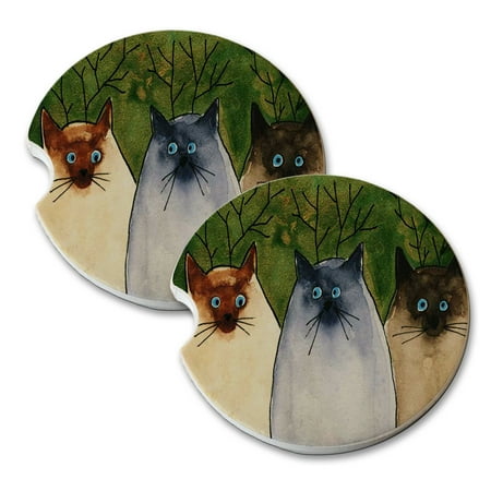 KuzmarK Sandstone Car Drink Coaster (set of 2) - Silly Siamese Reindeer Kitties Christmas Cat Art by Denise Every
KuzmarK Sandstone Car Drink Coaster (set of 2) - Silly Siamese Reindeer Kitties Christmas Cat Art by Denise Every
