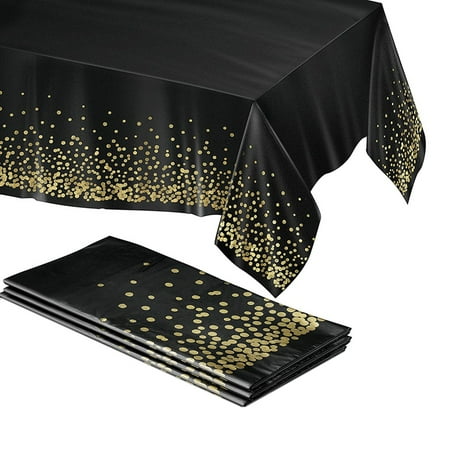 PCFVRKA Black and Gold Plastic Tablecloth - 4 Pack - 54 x 108 Gold Dot Disposable Tablecloths Plastic Tablecloth
PCFVRKA Black and Gold Plastic Tablecloth - 4 Pack - 54 x 108 Gold Dot Disposable Tablecloths Plastic Tablecloth