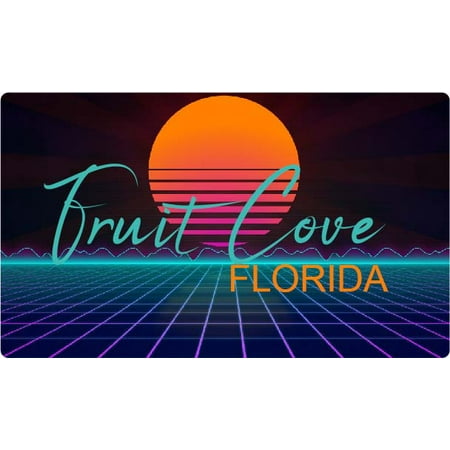 Fruit Cove Florida 4 X 2.25-Inch Fridge Magnet Retro Neon Design