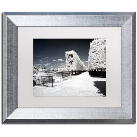 Trademark Fine Art "Another Look at Paris XIII" Canvas Art by Philippe Hugonnard, White Matte, Silver Frame