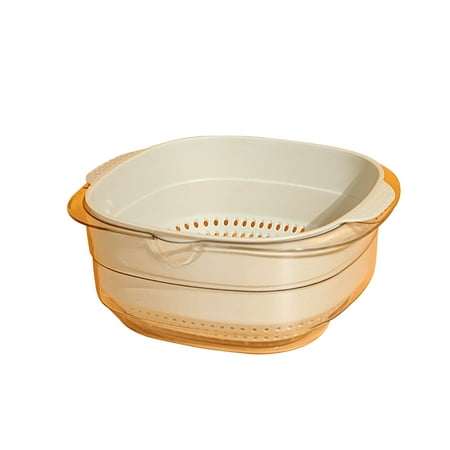 AIEOTT Double Layer Dr-ain Basket 2 In 1 Fruit And Vegetable Colander Strainer Basket Dr-ain Basket For Kitchen And Living Room
AIEOTT Double Layer Dr-ain Basket 2 In 1 Fruit And Vegetable Colander Strainer Basket Dr-ain Basket For Kitchen And Living Room