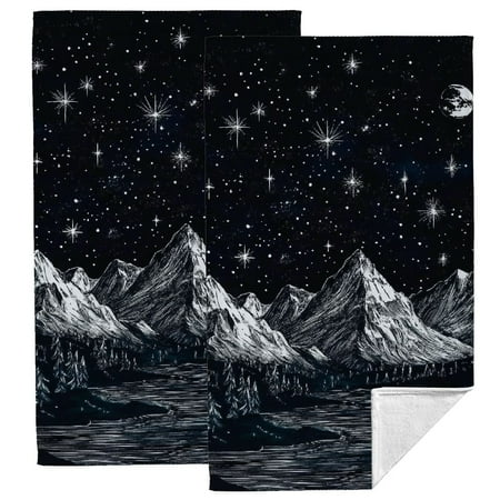 FUMJ Stars Mountains Night Sky Towel Set for Kitchen Bathroom and Spa - 2 Pack Super Soft & Absorbent Funny Kitchen Towels 27.5*16in
FUMJ Stars Mountains Night Sky Towel Set for Kitchen Bathroom and Spa - 2 Pack Super Soft & Absorbent Funny Kitchen Towels 27.5*16in