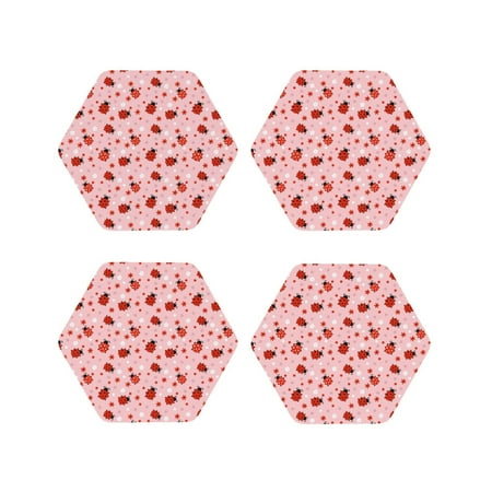 Junzan Flowers And Ladybugs Print Coasters for Drinks - Leather Coasters Set of 4 for Coffee Table for Housewarming/Kitchen/Bar/Decor-Hexagon
Junzan Flowers And Ladybugs Print Coasters for Drinks - Leather Coasters Set of 4 for Coffee Table for Housewarming/Kitchen/Bar/Decor-Hexagon
