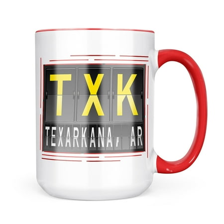 Neonblond TXK Airport Code for Texarkana AR Mug gift for Coffee Tea lovers
Neonblond TXK Airport Code for Texarkana AR Mug gift for Coffee Tea lovers