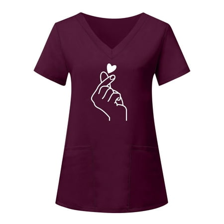 White Scrub Tops For Women Stretch Short Sleeve V-Neck Nursing Uniforms Soft And Comfortable Tee
White Scrub Tops For Women Stretch Short Sleeve V-Neck Nursing Uniforms Soft And Comfortable Tee