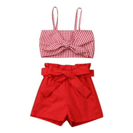 StylesILove Baby Toddler Girl Red Check Top and Shorts with Waist Belt 3pcs Cotton Outfit Spring Summer Sunsuit (120/4-5 Years)
StylesILove Baby Toddler Girl Red Check Top and Shorts with Waist Belt 3pcs Cotton Outfit Spring Summer Sunsuit (120/4-5 Years)