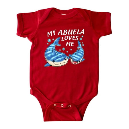 Inktastic My Abuela Loves Me- whale shark Gift Baby Boy or Baby Girl Bodysuit