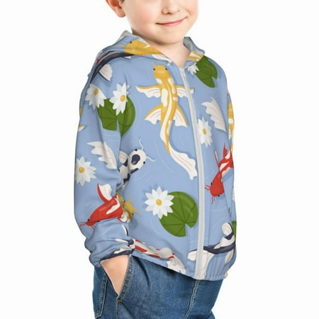 Uemuo Colorful Koi Fish Pattern Rash Guard for Boys Girls Long Sleeve Swim Shirts UPF 50+ UV Sun Protection Hooded Fishing Shirt with Pocket for Kid-3 Years
Uemuo Colorful Koi Fish Pattern Rash Guard for Boys Girls Long Sleeve Swim Shirts UPF 50+ UV Sun Protection Hooded Fishing Shirt with Pocket for Kid-3 Years