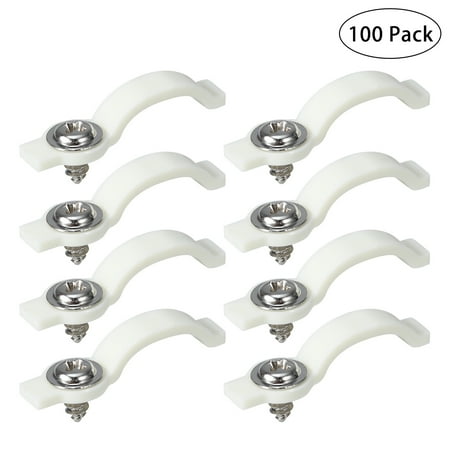 BESTOMZ 100 Pcs Bar Light Mounting Brackets Attachment Clip One-Side Fixing Clips for 10mm LED Strip Light