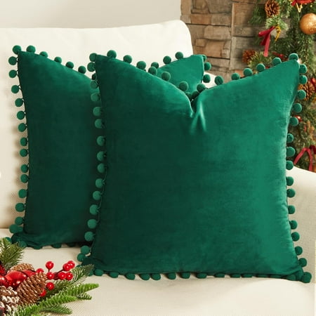 Top Finel Spring Easter Pillow Covers Set of 2 Dark Green Velvet Decorative Throw Pillow Cover 16x16 with Pom Poms Soft Square Pillow Cases for Couch Sofa Bedroom Car
Top Finel Spring Easter Pillow Covers Set of 2 Dark Green Velvet Decorative Throw Pillow Cover 16x16 with Pom Poms Soft Square Pillow Cases for Couch Sofa Bedroom Car