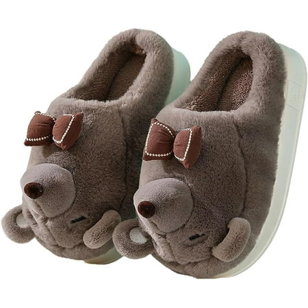 Furry Cute Bear Slippers for Women Men Warm Plush Cartoon House Slippers Comfy Non-slip Sildes Indoor Outdoor
Furry Cute Bear Slippers for Women Men Warm Plush Cartoon House Slippers Comfy Non-slip Sildes Indoor Outdoor