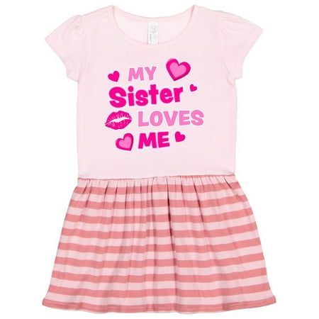 Inktastic My Sister Loves Me with Hearts and Kiss Gift Toddler Girl Dress
Inktastic My Sister Loves Me with Hearts and Kiss Gift Toddler Girl Dress