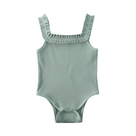 jaweiw Newborn Girl Suspenders Romper Sleeveless Ruffle Knitted Jumpsuit One-Piece Casual Clothing
jaweiw Newborn Girl Suspenders Romper Sleeveless Ruffle Knitted Jumpsuit One-Piece Casual Clothing