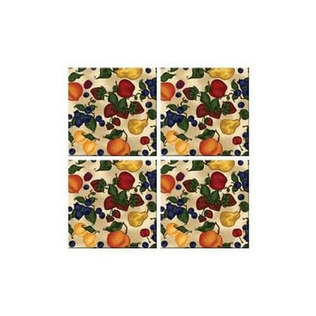 McGowan Tuftop Fruit Collage Coasters Set of 4
