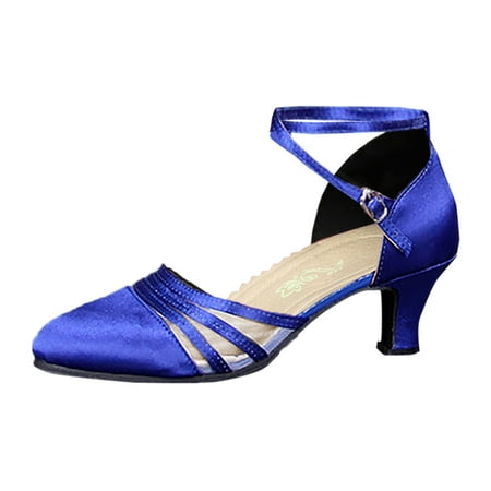 

CLZOUD Women s Sports Sandals Blue Fashion Design Handmade Latest Latin Dance Shoes for Ladies 38