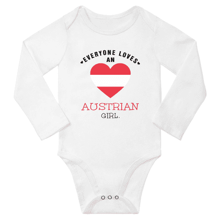 Everyone Loves An Austrian Girl Baby Long Slevve Romper Bodysuit (White 3-6 Months)
Everyone Loves An Austrian Girl Baby Long Slevve Romper Bodysuit (White 3-6 Months)