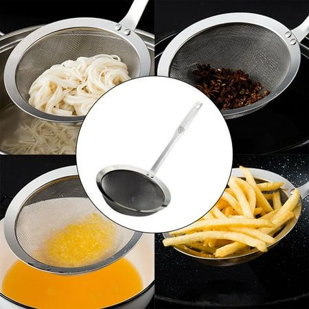Multifunctional Mesh Strainer with Handle Cooking Skimmer Food Colander Stainless Steel Hanging Hot Pot Skimmer Spoon for Kitchen Camping 16cm
Multifunctional Mesh Strainer with Handle Cooking Skimmer Food Colander Stainless Steel Hanging Hot Pot Skimmer Spoon for Kitchen Camping 16cm
