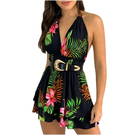 Wedding Guest Dresses for Women Sexy Dresses for Women Women s Deep V-Neck Tshirts Dresses Summer Short Sleeve Floral Print Dress Savings Clearance Deals Sundresses for Women Maxi Dress Black M
Wedding Guest Dresses for Women Sexy Dresses for Women Women s Deep V-Neck Tshirts Dresses Summer Short Sleeve Floral Print Dress Savings Clearance Deals Sundresses for Women Maxi Dress Black M