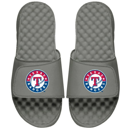 Men s ISlide Gray Texas Rangers Primary Logo Slide Sandals