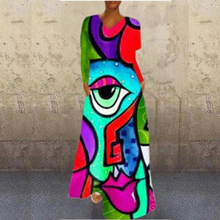 Wyongtao Cozy Women Fashion Graphic Casual Long Sleeve O-neck Loose Knee-Length Dresses
Wyongtao Cozy Women Fashion Graphic Casual Long Sleeve O-neck Loose Knee-Length Dresses