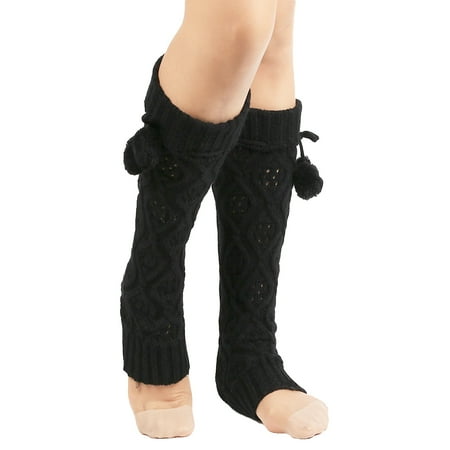 Poseidon Women Fashion Knitting Footless Leg Warmers Knee High Boot Socks with Fur Ball
Poseidon Women Fashion Knitting Footless Leg Warmers Knee High Boot Socks with Fur Ball