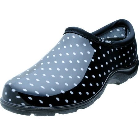 1 PC-Sloggers 5113Bp06 Women S Rain & Garden Shoe Black/White Polka Dot Size 6