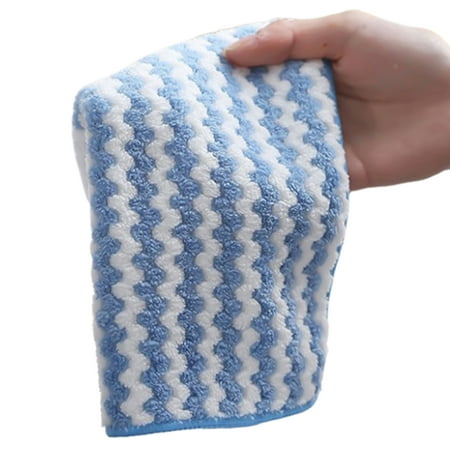 Microfiber Cleaning Rag Super Absorbent Coral Fleece Cloth Scouring Towel Pad Multifunction for Kitchen Dishes Cleaning Blue 5 Slices
Microfiber Cleaning Rag Super Absorbent Coral Fleece Cloth Scouring Towel Pad Multifunction for Kitchen Dishes Cleaning Blue 5 Slices