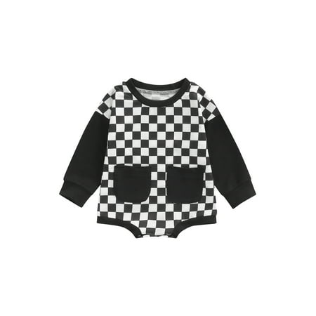 Binpure Baby Boys Girls Romper Long Sleeve Crew Neck Plaid Fall Bodysuit for Casual Daily
Binpure Baby Boys Girls Romper Long Sleeve Crew Neck Plaid Fall Bodysuit for Casual Daily