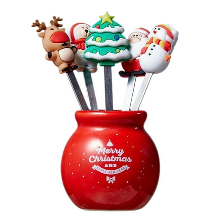 Christmas Gift Fruit Forks | Cute Cartoon Salad Food Picks Set | Stainless Steel Lunch Box Picks Dessert Forks with Storage Jar Kids Lunch Accessories
Christmas Gift Fruit Forks | Cute Cartoon Salad Food Picks Set | Stainless Steel Lunch Box Picks Dessert Forks with Storage Jar Kids Lunch Accessories